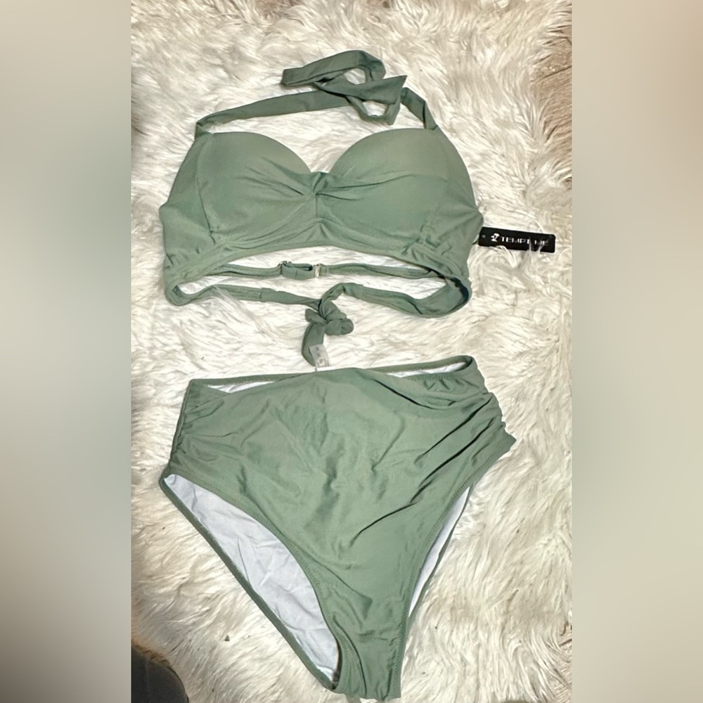 Green swimsuit
